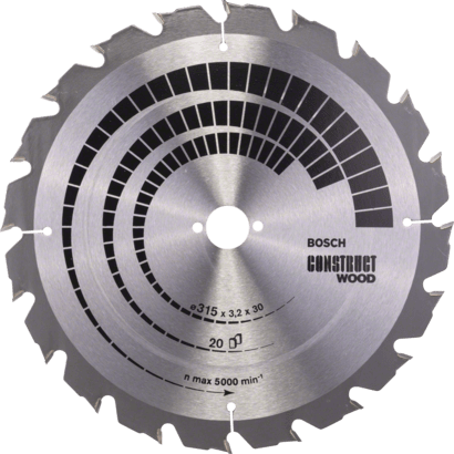 Новое оригинальное полотно для циркулярной пилы по дереву Bosch 2608640691 Construct для настольных пил