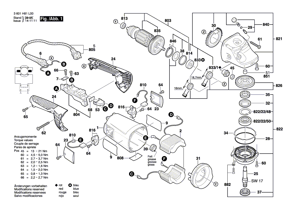 Ny ekte Bosch 1601118D14 Produsentens typeskilt