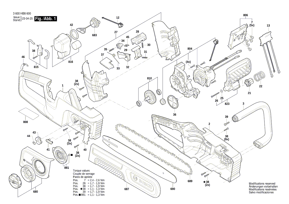 New Genuine Bosch 1600A020RJ Cable Wiring Set