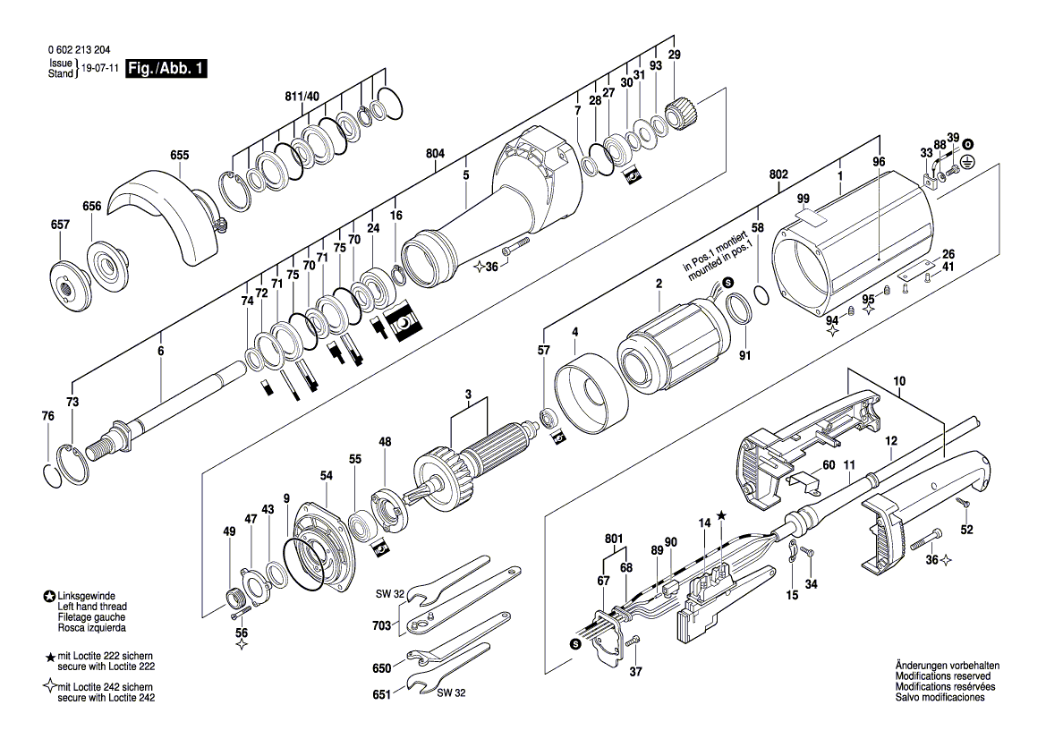 New Genuine Bosch 1606320028 Cylindrical Gear