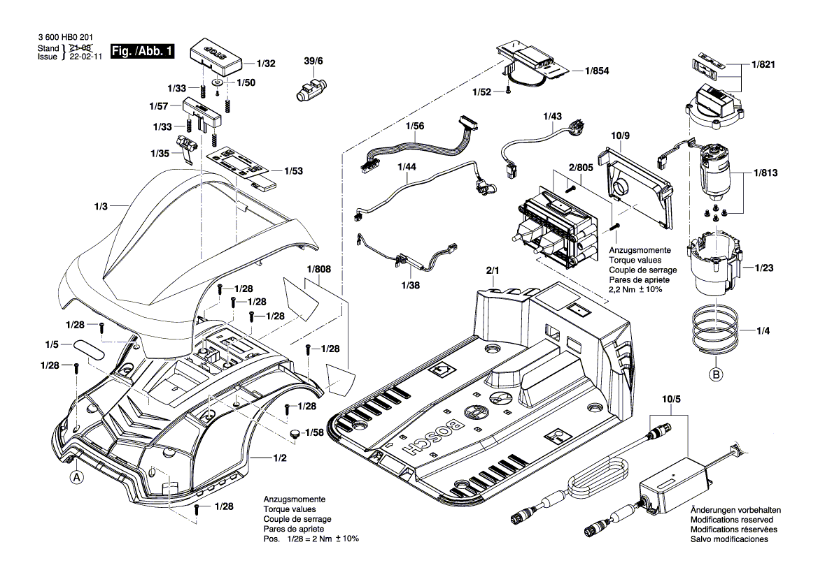 Nieuwe echte Bosch 1600A0213R-bordassemblage