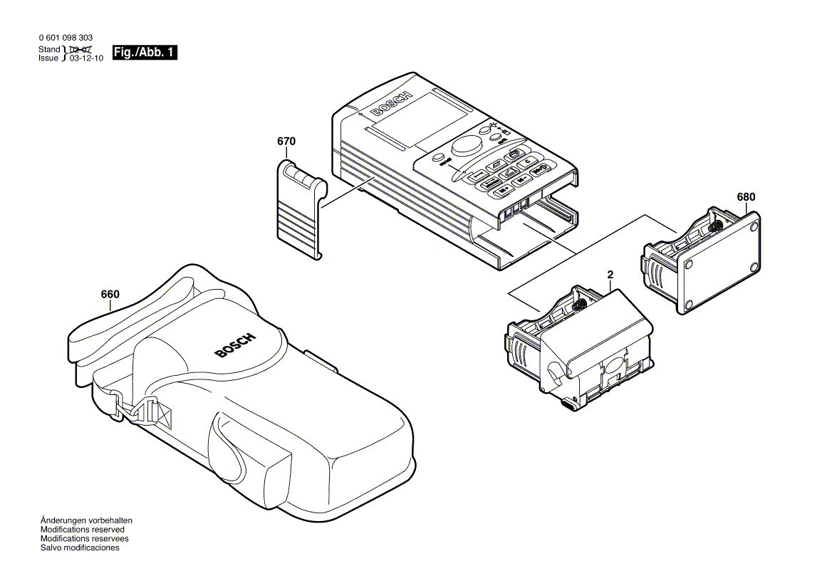 Nieuwe echte Bosch 1609203e00 -tas