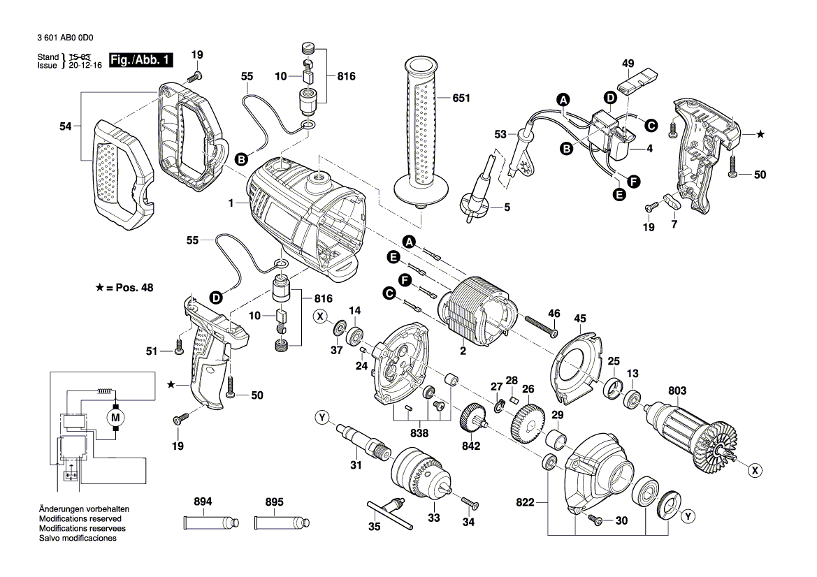 Nieuwe echte Bosch 1619pa8357 voedingssnoer