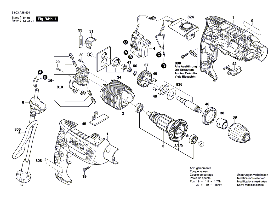 Neuer Original-Bürstenhalter von Bosch 2609007424