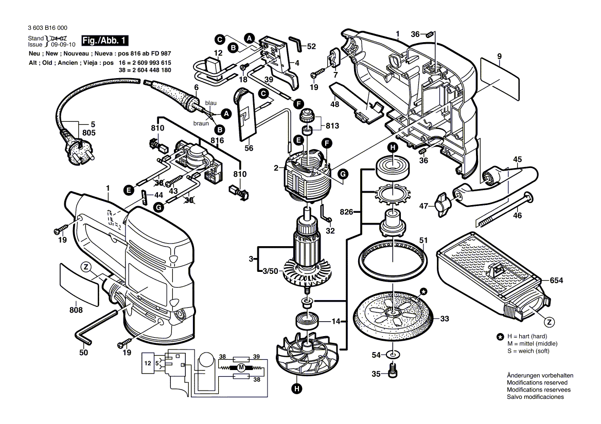 Uusi aito Bosch 2608601177 taustalevy