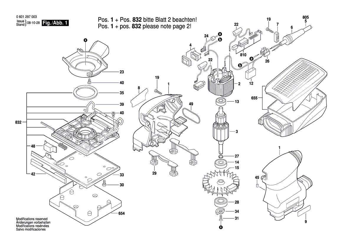 Nouveau véritable bosch 1604010a31 armature