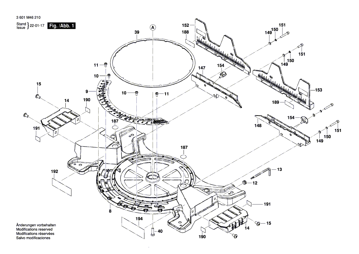 Ny ekte Bosch 1607000EG4 nedre vakt