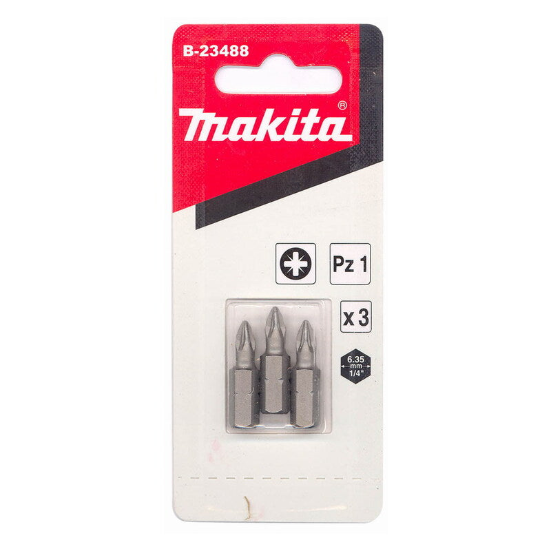 Neu Original Makita B-23488 Schraube Bit PZ1X25MM 3 STK