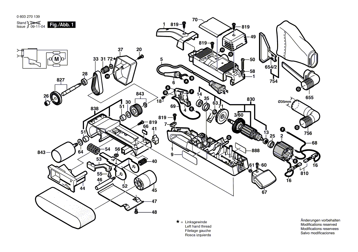 Bosch 2604736010 Toothed Belt Z=75 — PBS 75 A, GBS 75 A, GBS 75 AE