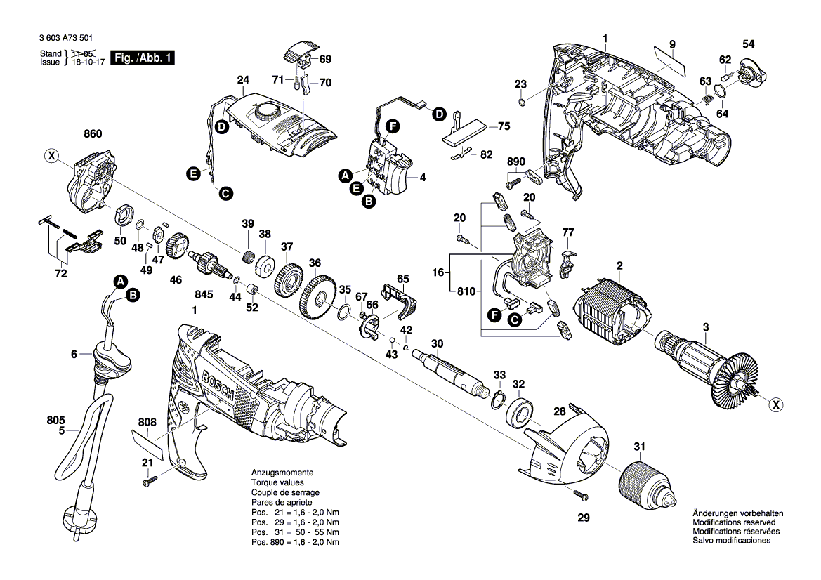 Ny ekte Bosch 2606317084 Sylindrisk utstyr