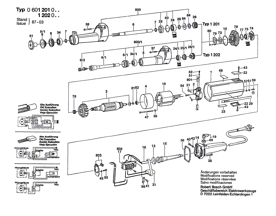 Ny ekte Bosch 1603124035 slipespindel