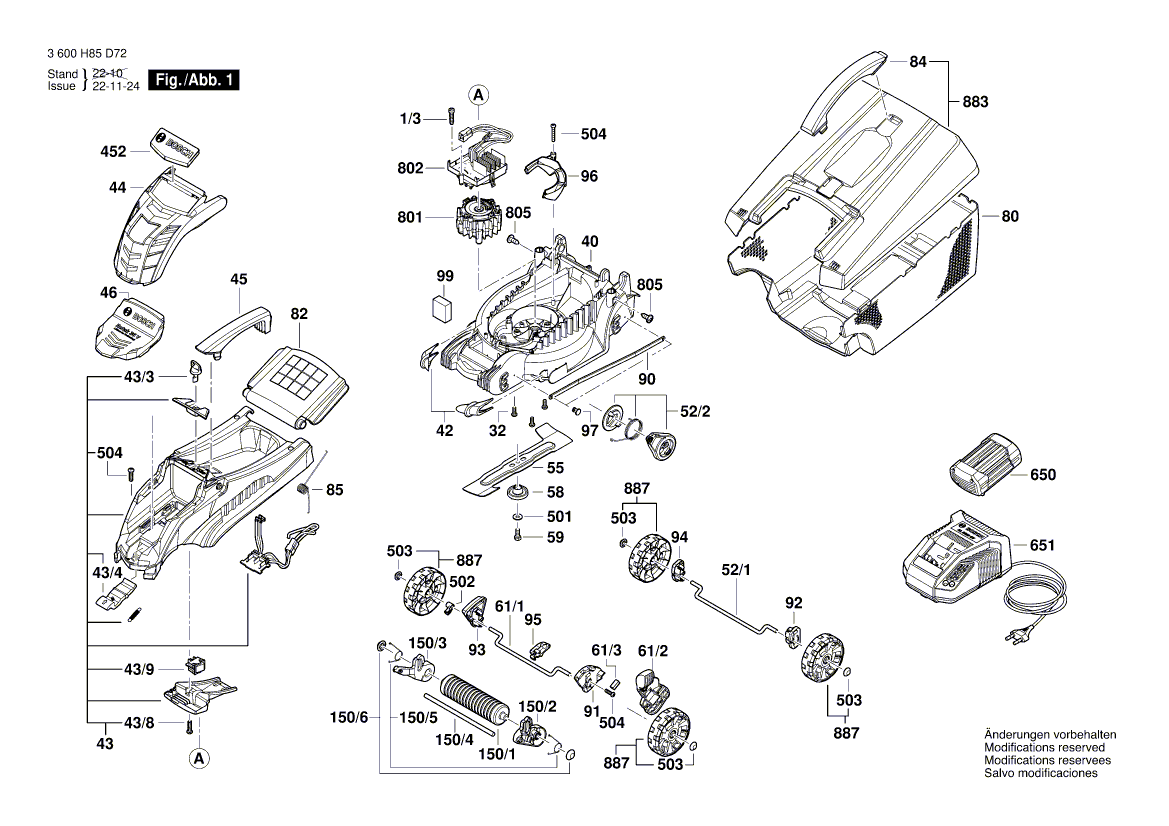 Uusi aito Bosch F016104596 Painettu kokoonpano