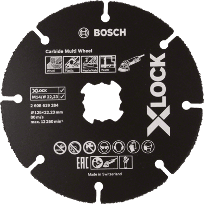 Nieuwe echte Bosch 2608619284 X-Lock Carbide Multi Wheel Cutting Disc voor kleine