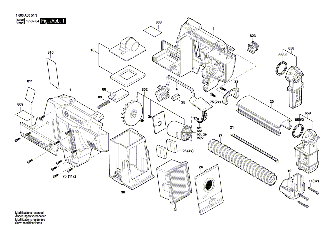 Nieuwe echte Bosch 1619p50021 -knop