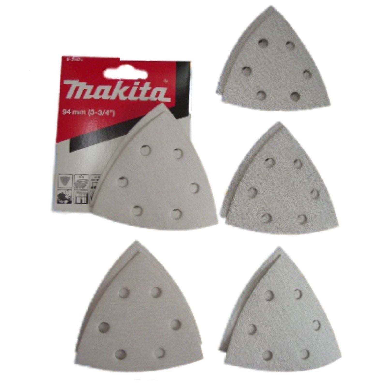 Nieuwe echte Makita B-21674 Sanding Paper Sheets White Multi Tool 10PCS