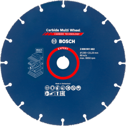 Nouveau véritable bosch 2608901682 Disque de coupe multi-roues en carbure expert pour grand