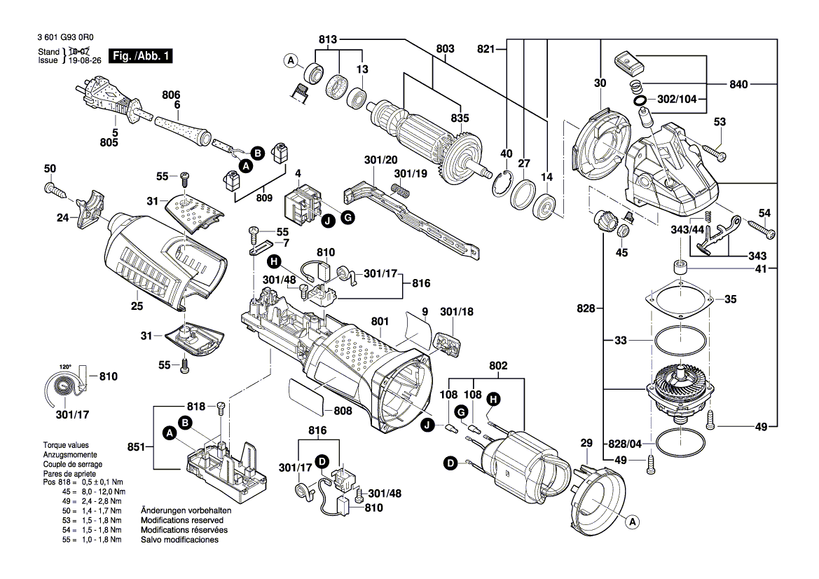 Новый оригинальный Bosch 160422052Z полевой сборки