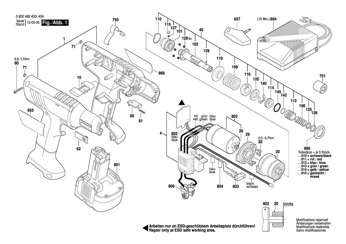 New Genuine Bosch 3607031620 DC motor