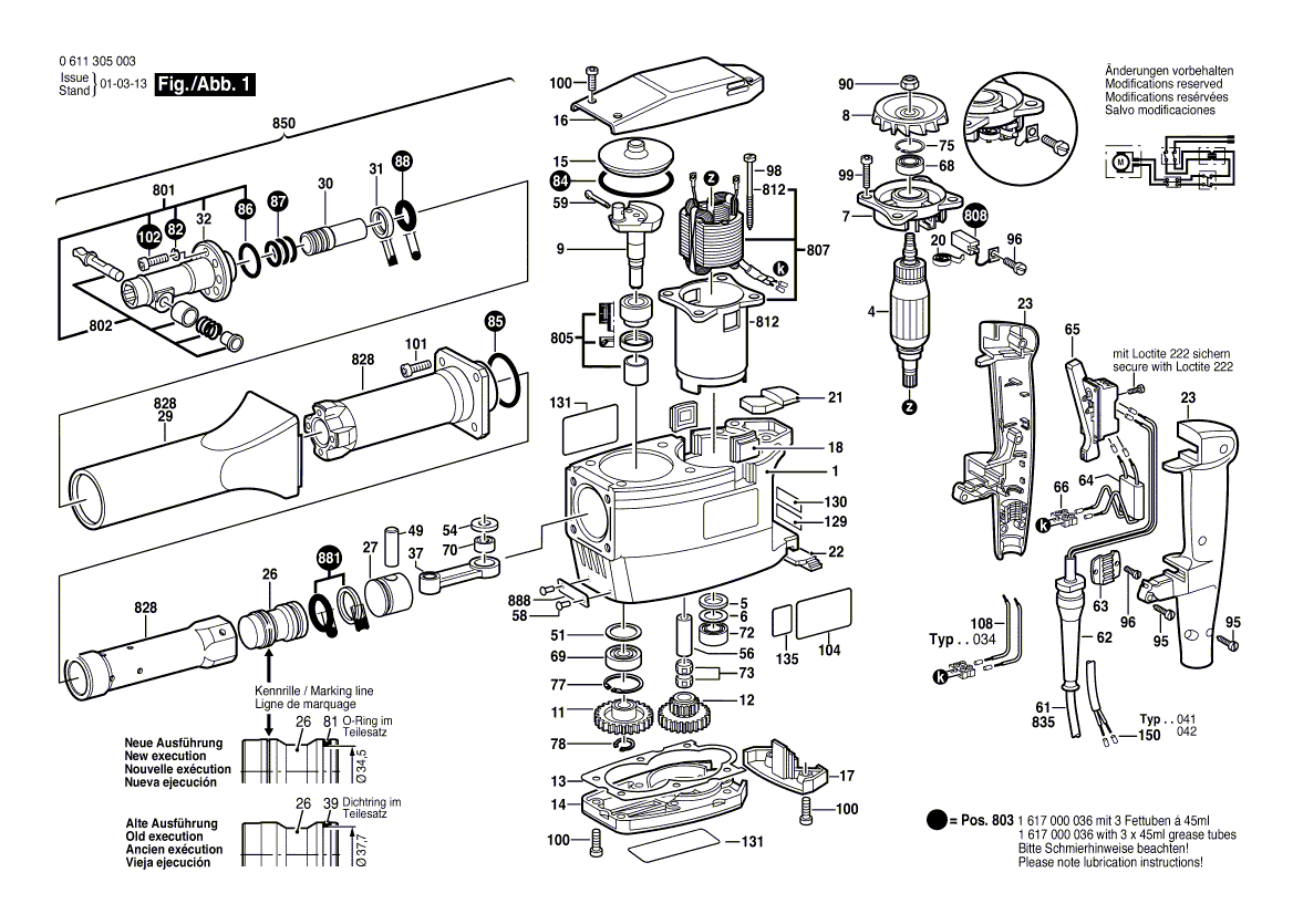 Nieuwe echte Bosch 1613120015 Striker Pin