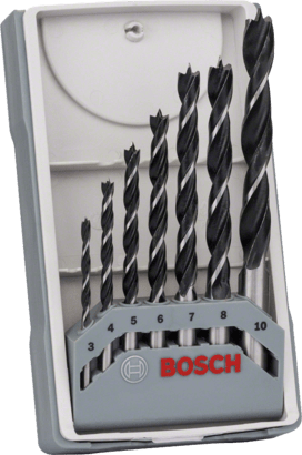 New Genuine Bosch 2607017034 Brad Point Drill Bit Set, 7-piece For rotary