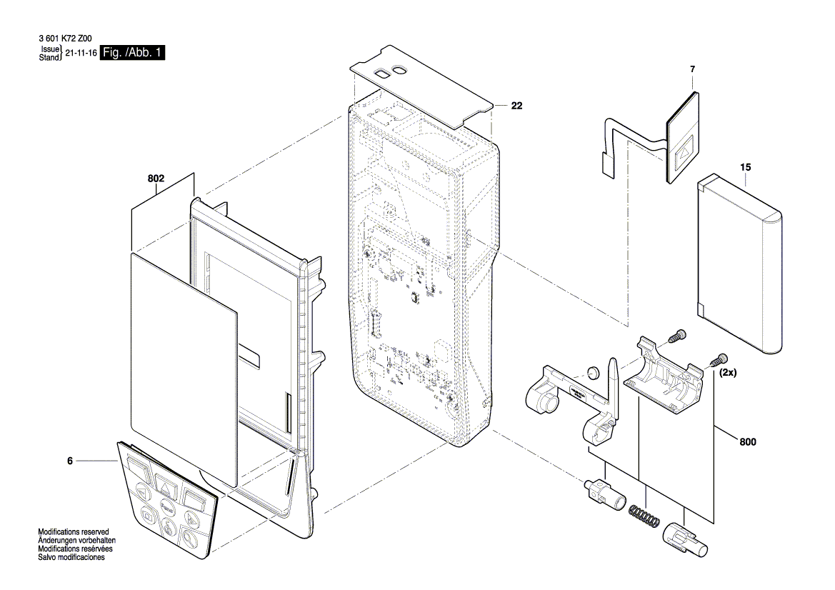 Ny ekte Bosch 1600A00FC4 -tastatur