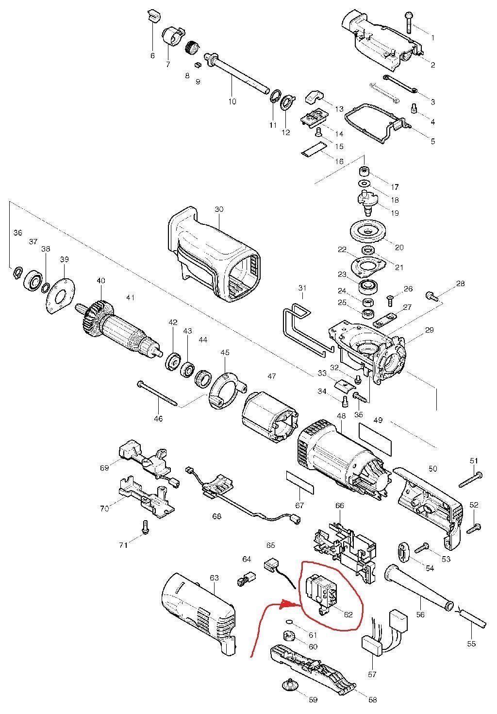 Nouveau authentique Makita 650200-8 651974-4 Switch TG803BA-1 pour HR2413 JR1000ft