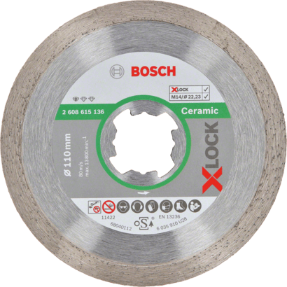 Uusi aito Bosch 2608615136 X-Lock -standardi keraamiselle timanttileikkauslevylle