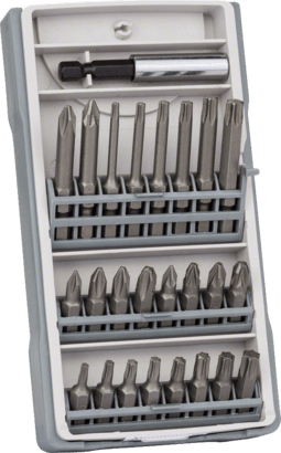 New Genuine Bosch 2607017037 Extra Hard Mini X-Line Screwdriver Bit Set,