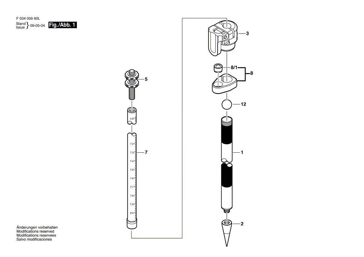 Neuer Original-Ständerfuß von Bosch 2610A10529