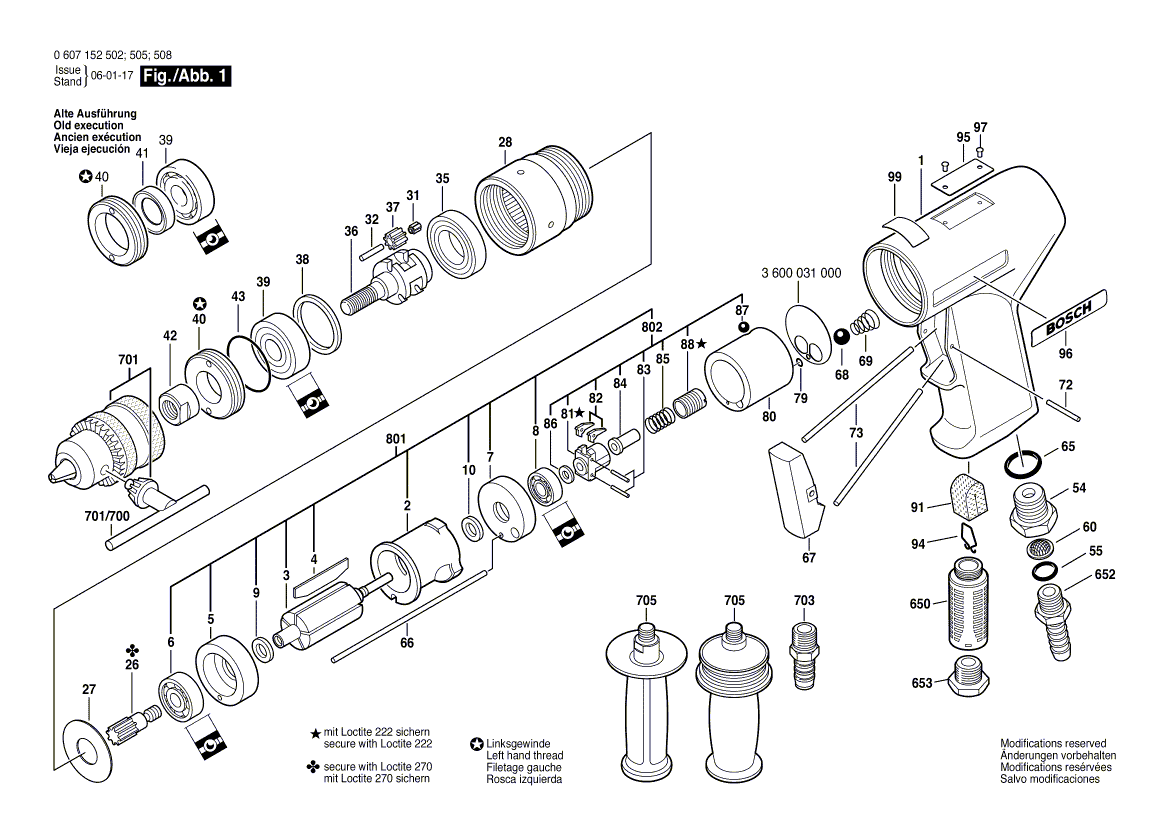 New Genuine Bosch 3607030260 Assembly Of Service Parts