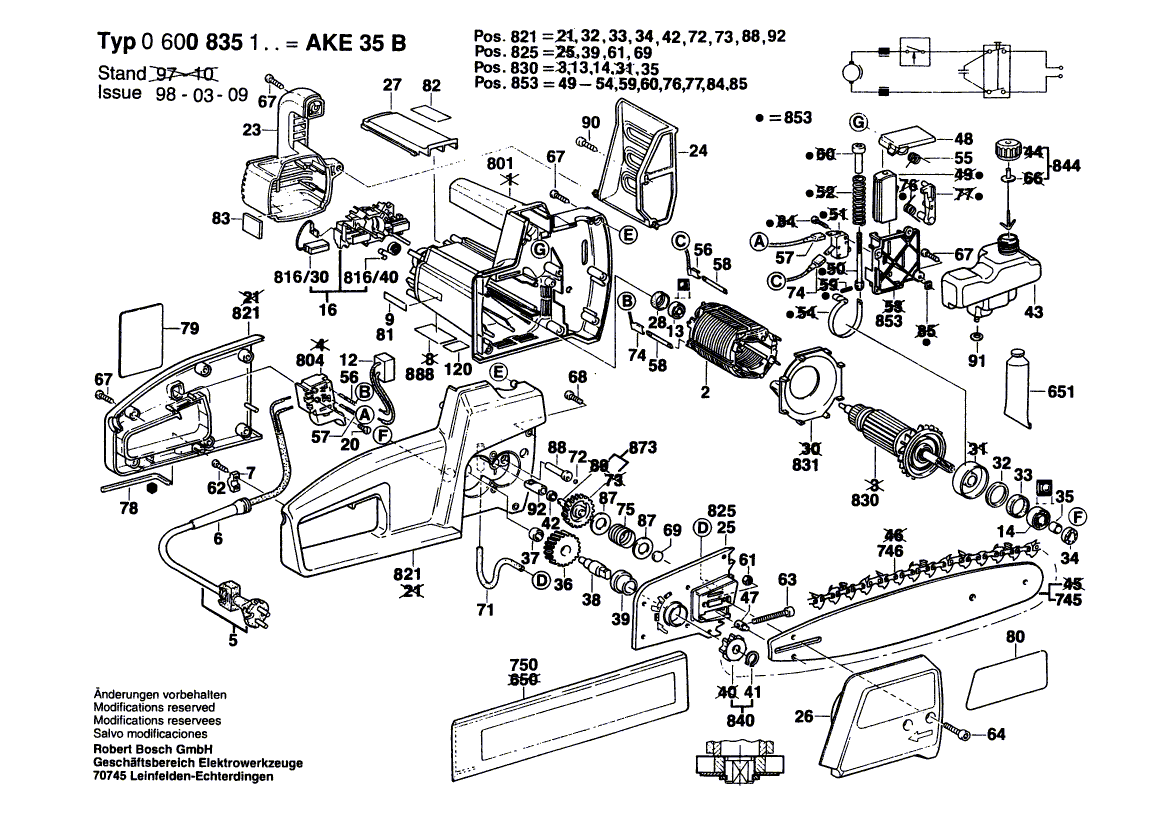 Ny ekte Bosch 1607200107 av-av-bryter