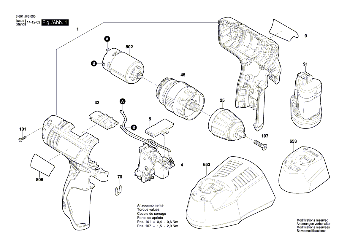 Neuer Original-Gleichstrommotor 1600A00DM8 von Bosch