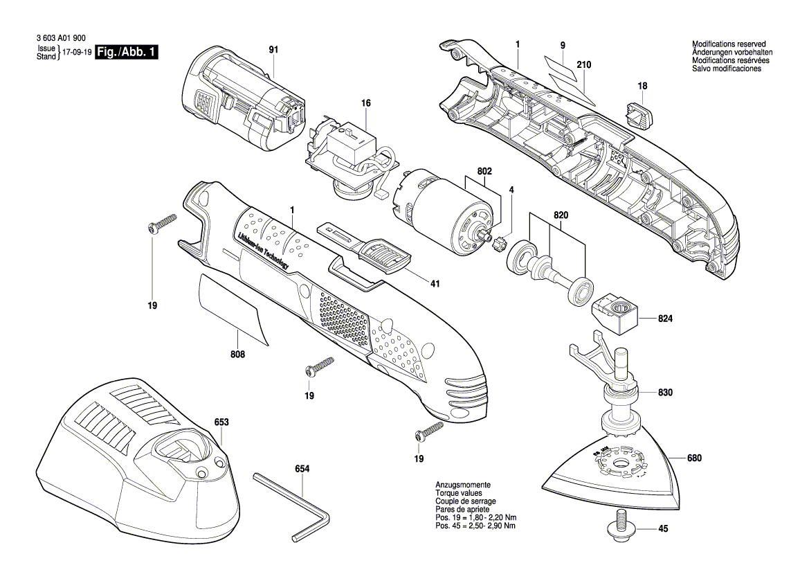 Nieuwe echte Bosch 2609004831 DC -motor