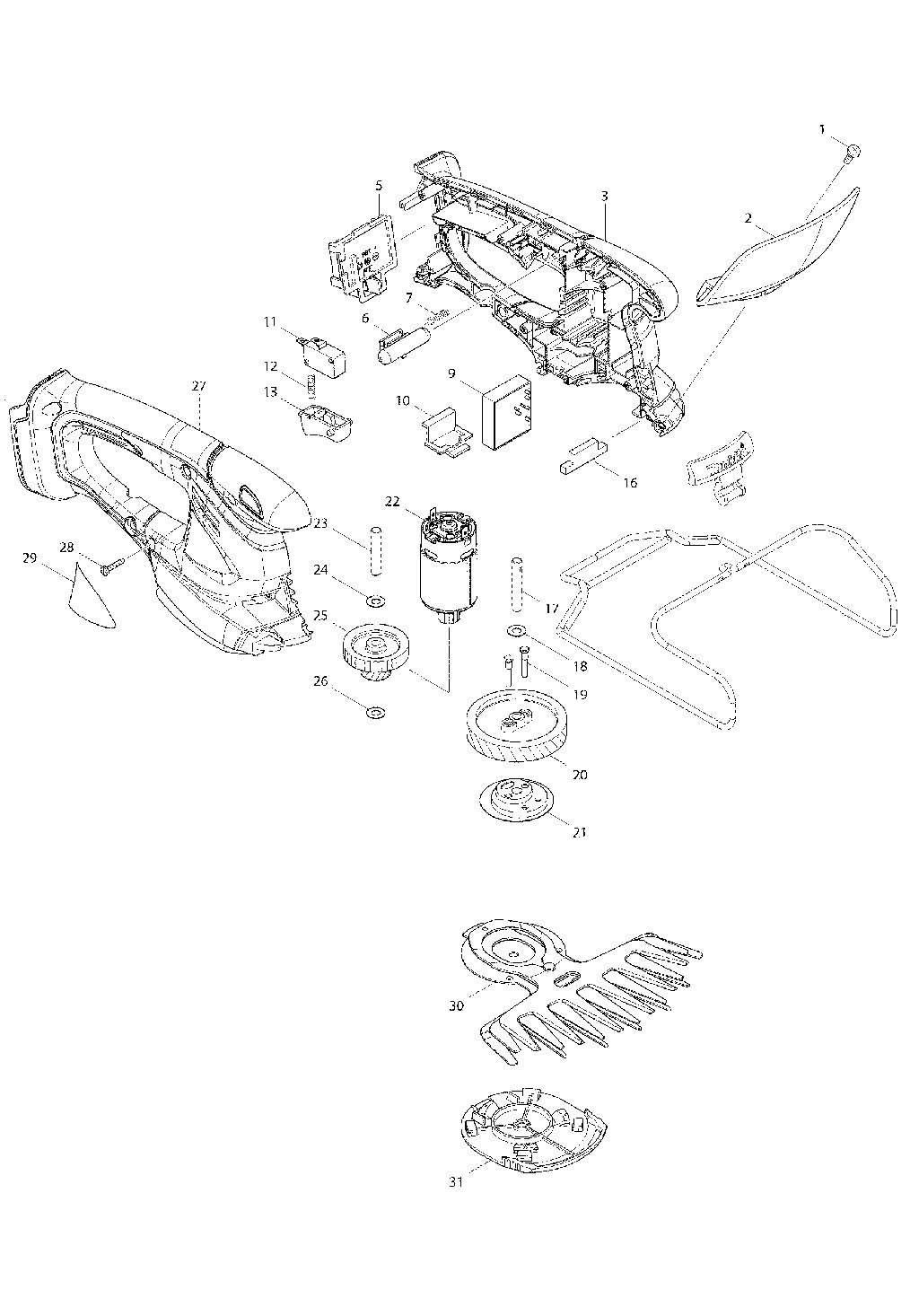 Nouveau authentique Makita 629945-9 MOTEUR 18V ​​pour les cisaillements d'herbe UM168D BUM168 DUM168