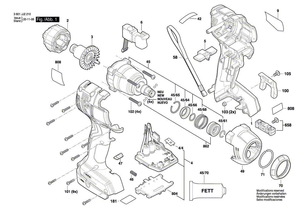 Nouveau véritable bosch 1604601031 Ring de retenue