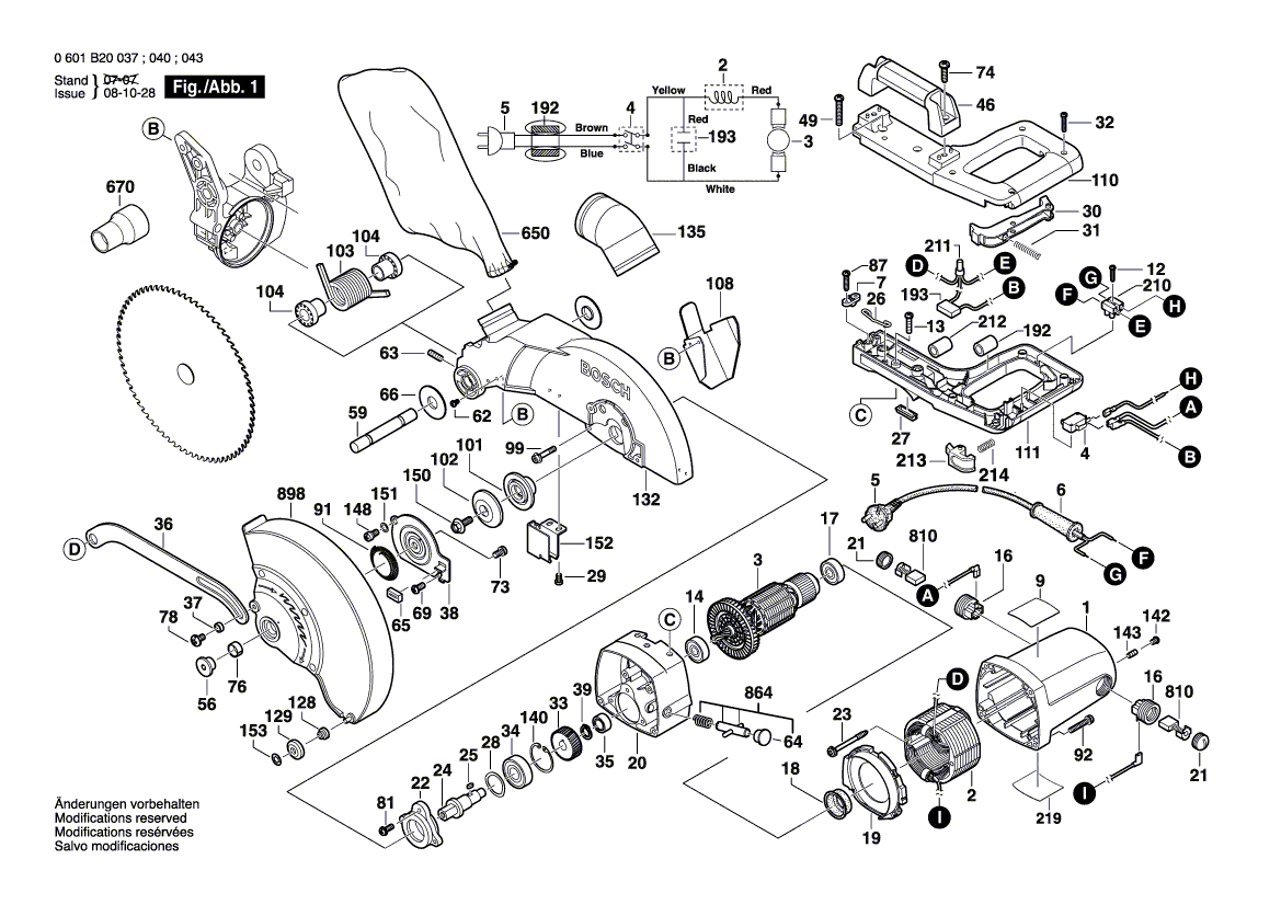 Ny ekte Bosch 1609203H94 Vinkelledd