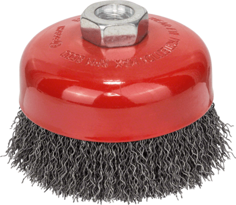 Ny äkta Bosch 1608614011 Clean for Metal Wire Cup Brush, Crimped Wire för