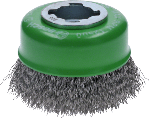 Ny äkta Bosch 2608620728 X-Lock Clean för Inox Cup Brush, Crimed Wire för