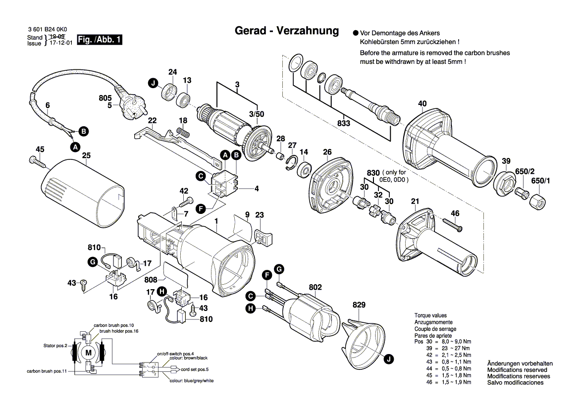 Новый оригинальный якорь Bosch 1619P08212