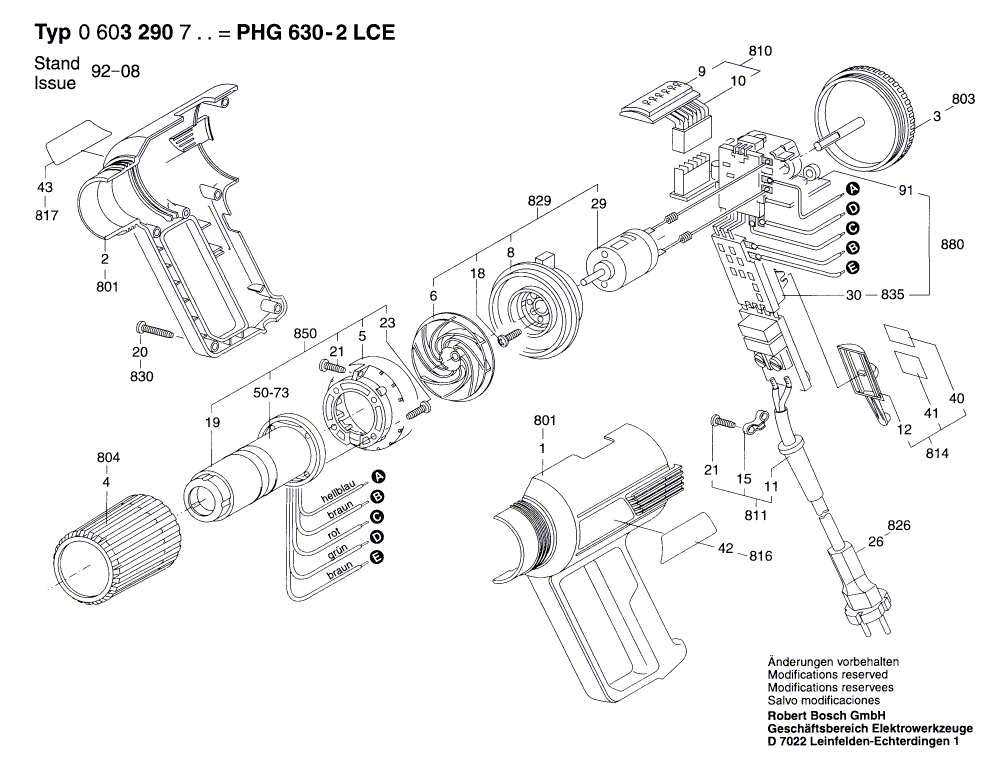 Neu Original Bosch 1609202619 Gehäuseabschnitt