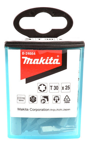 Neu Original Makita B-24664 Schraube Bit Flip Top Fall T30x25MM 25 PCS