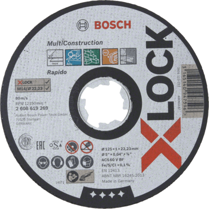 Ny äkta Bosch 2608619269 X-Lock Multi Construction Cutting Disc for Small