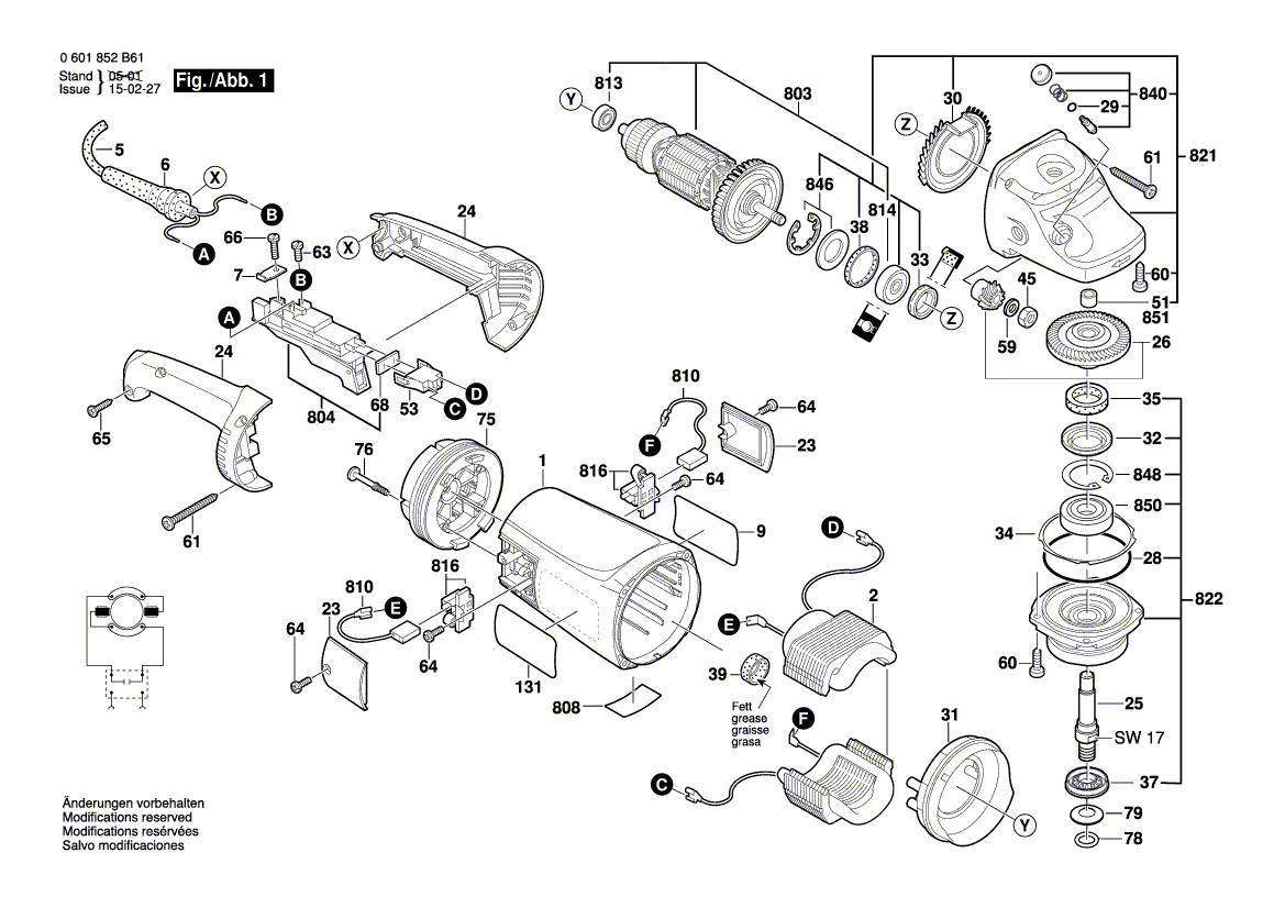 Ny ekte Bosch 1600A009XV Bevel Gear Set