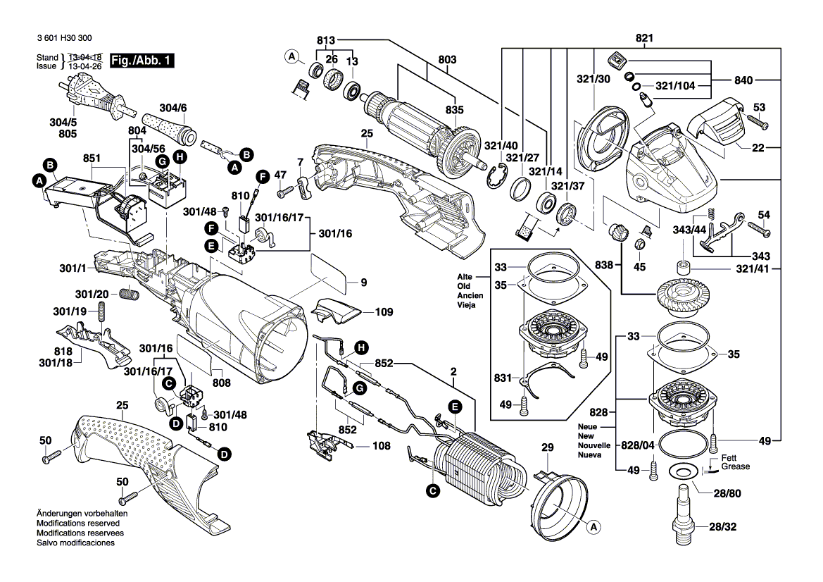 Ny äkta Bosch 1604010A52 Armatur med fläkt