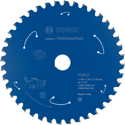 Nouveau véritable bosch 2608644533 Expert pour la lame de scie circulaire en acier inoxydable pour