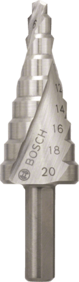 Ny ekte Bosch 2608597518 HSS trinn drill bit, 3-flat shank for roterende