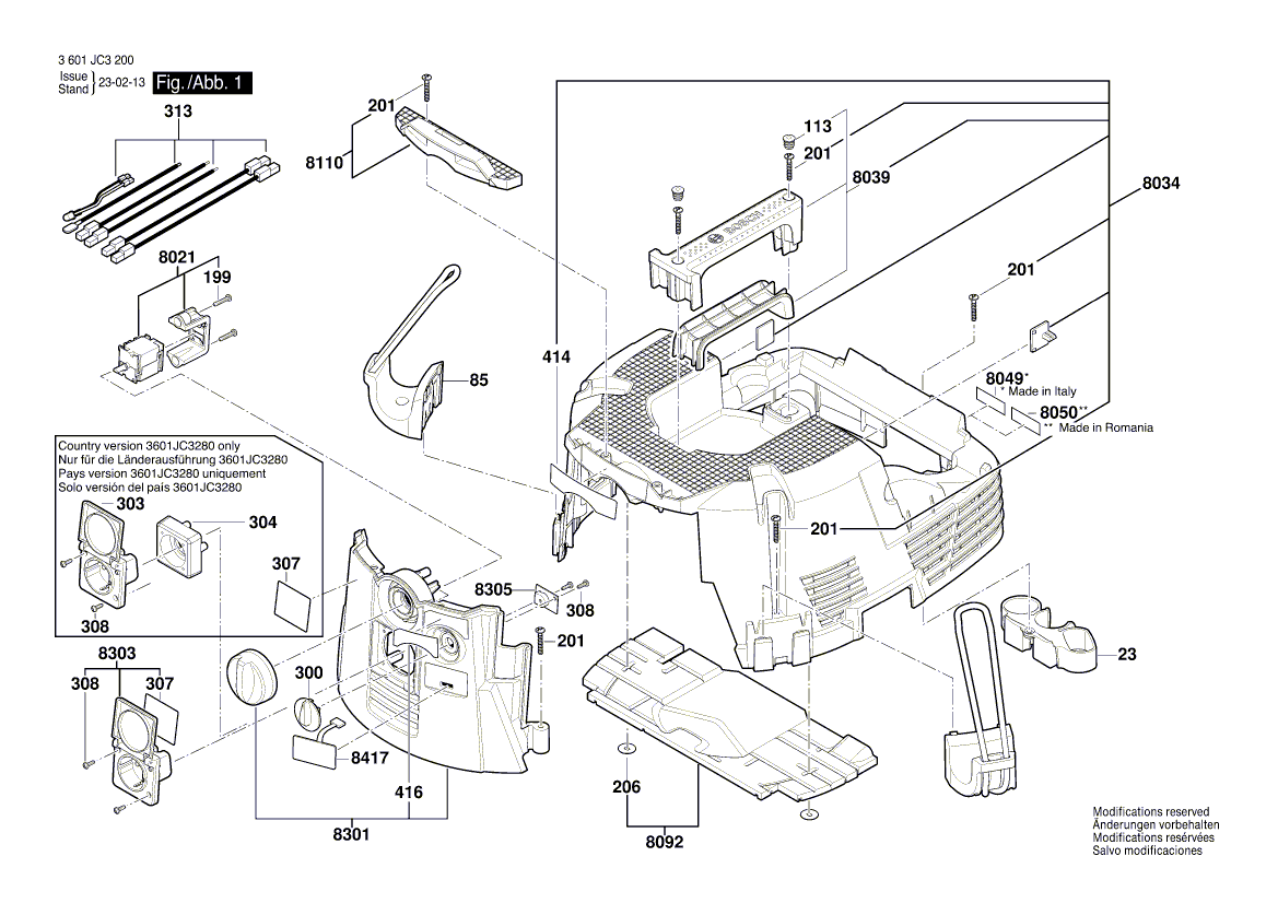 Uusi aito Bosch 1607000D8X -tuki