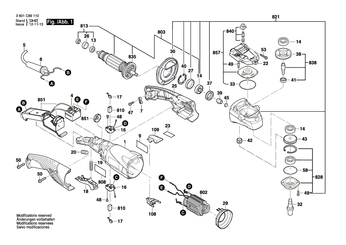 Ny ekte Bosch 1619p13373 Produsentens typeskilt