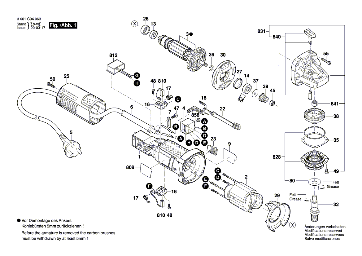 Nouveau véritable bosch 1619p02821 cale