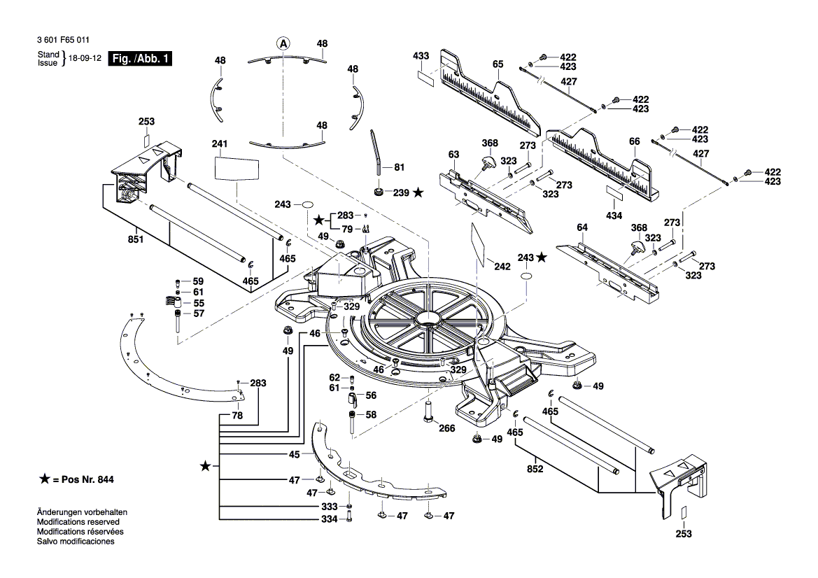 Nouveau véritable bosch 1609b04465 Fence à mitre